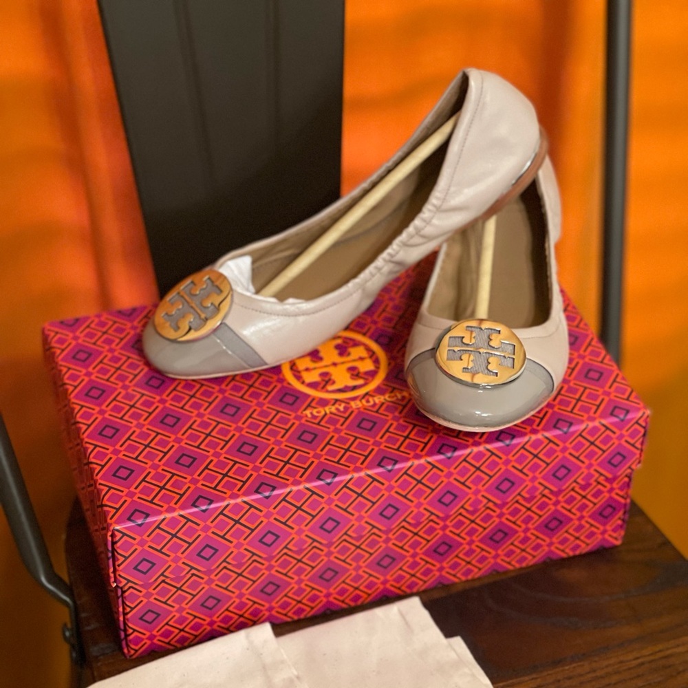 NWT Tory Burch Minnie Cap-Toe Ballet Flats Size 9